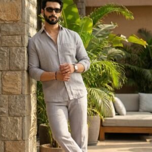 Grey- pure Lilan cort set