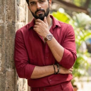 Matt maroon-pure Lilan cort set