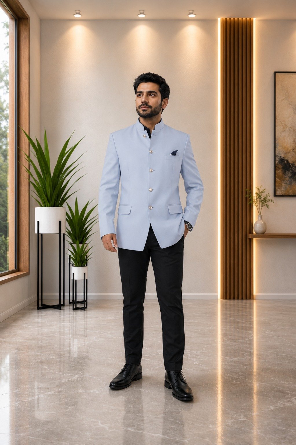 Sky blue -Jodhpuri coat