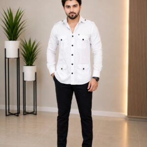 White -pure Lilan Hunting ( shirt )
